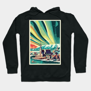 Reykjavik, Iceland, Travel poster Hoodie